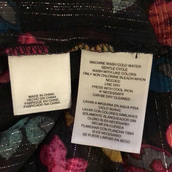 RACHEL rachel Roy black blouse floral size XL - Picture 8 of 9